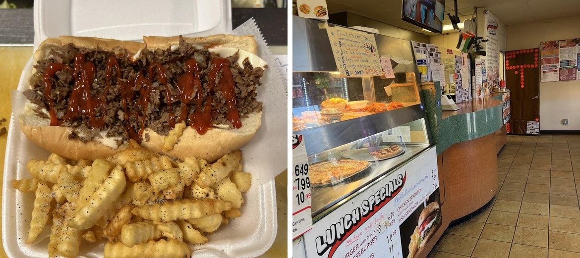 Italiano's pizza and wings, and fried chicken