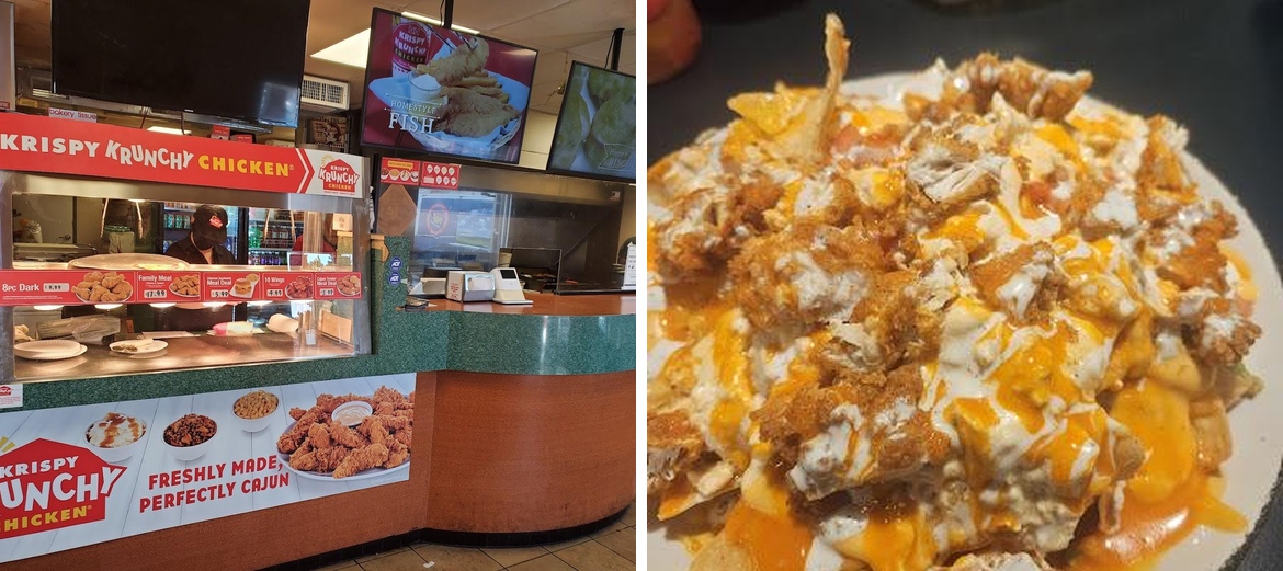 Italiano's pizza and wings, and fried chicken