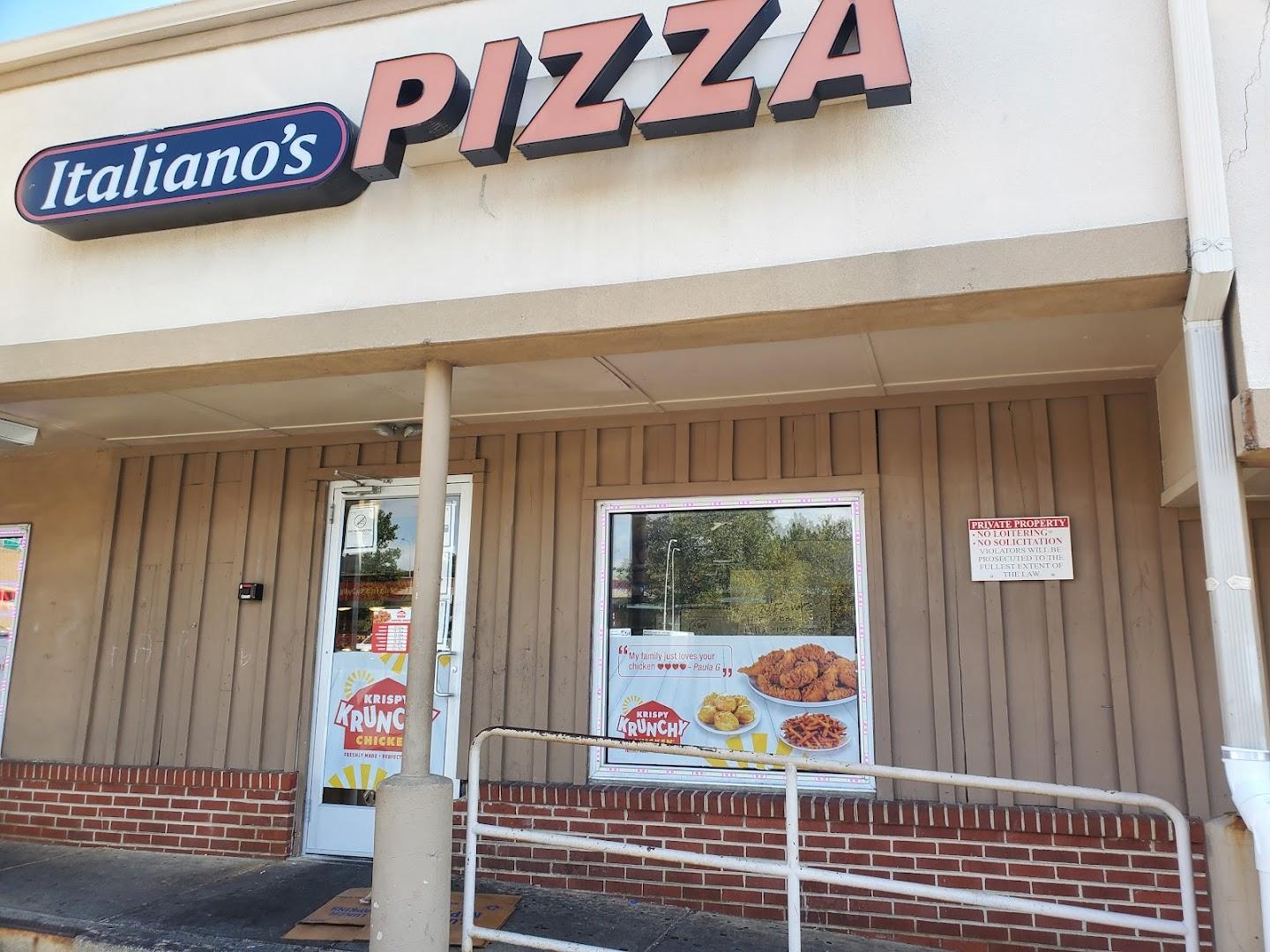 Italiano's pizza and wings, and fried chicken