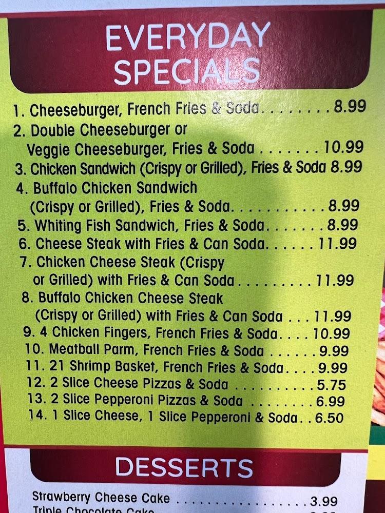 Italiano's pizza and wings, and fried chicken Chicken Caesar Salad
